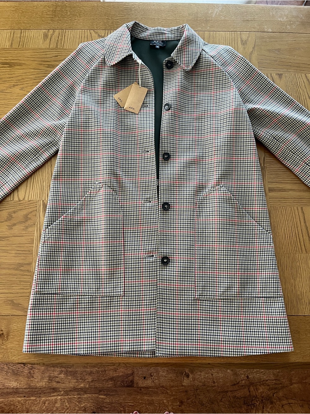 APC plaid coat